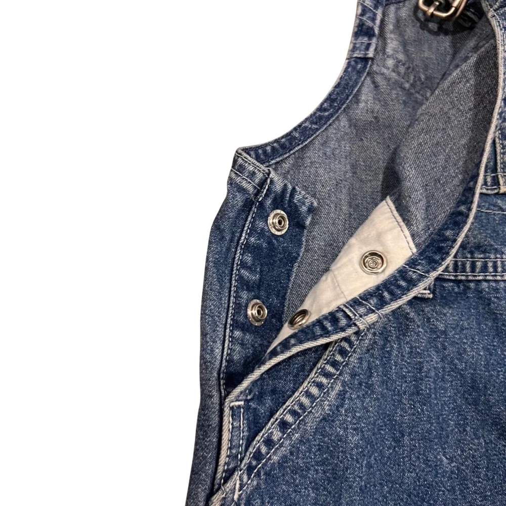 Vintage 90s Old Navy Toddler Denim Overalls Blue Cotton Straight Leg Kid Unisex